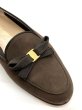 画像8: OLD FERRAGAMO(オールドフェラガモ) ダークブラウンミニヴァラリボン付きスリッポンローファー 6C (8)