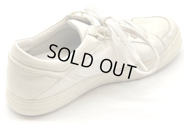 画像6: OLD FERRAGAMO(オールドフェラガモ) アイボリーホワイトレザーレースアップスニーカー 7D (6)