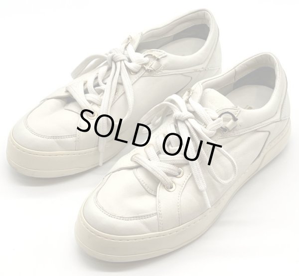 画像11: OLD FERRAGAMO(オールドフェラガモ) アイボリーホワイトレザーレースアップスニーカー 7D (11)