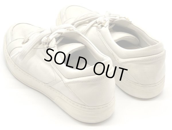 画像13: OLD FERRAGAMO(オールドフェラガモ) アイボリーホワイトレザーレースアップスニーカー 7D (13)