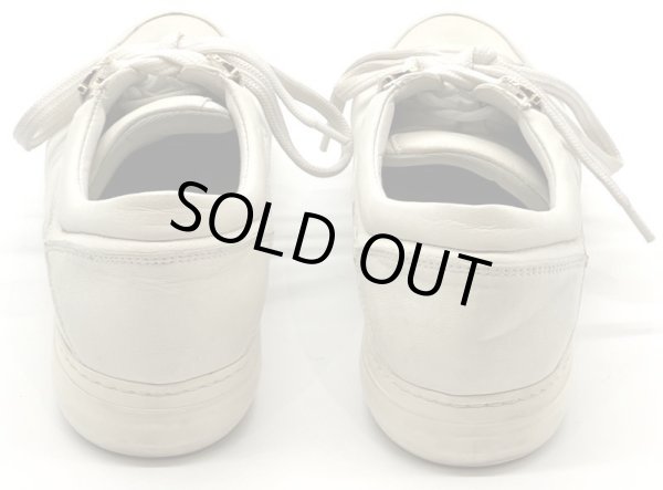 画像10: OLD FERRAGAMO(オールドフェラガモ) アイボリーホワイトレザーレースアップスニーカー 7D (10)