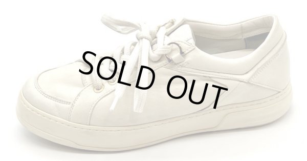 画像3: OLD FERRAGAMO(オールドフェラガモ) アイボリーホワイトレザーレースアップスニーカー 7D (3)