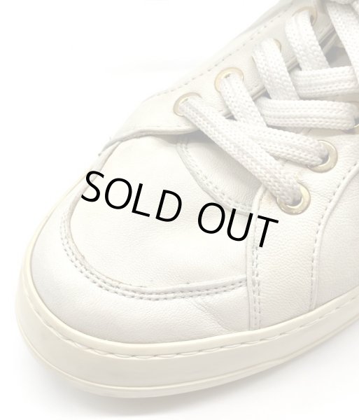 画像7: OLD FERRAGAMO(オールドフェラガモ) アイボリーホワイトレザーレースアップスニーカー 7D (7)