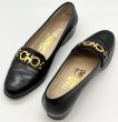 画像19: OLD FERRAGAMO(オールドフェラガモ)ブラックレザー×ゴールドガンチーニ金具ローファー 3 1/2C (19)