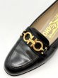 画像7: OLD FERRAGAMO(オールドフェラガモ)ブラックレザー×ゴールドガンチーニ金具ローファー 3 1/2C (7)