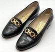 画像11: OLD FERRAGAMO(オールドフェラガモ)ブラックレザー×ゴールドガンチーニ金具ローファー 3 1/2C (11)