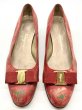 画像9: OLD FERRAGAMO(オールドフェラガモ) レッドレザーヴァラリボンパンプス(リカラー&ペイント) 7C (9)