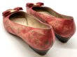 画像13: OLD FERRAGAMO(オールドフェラガモ) レッドレザーヴァラリボンパンプス(リカラー&ペイント) 7C (13)