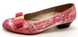 画像3: OLD FERRAGAMO(オールドフェラガモ) ビビッドピンクヴァラリボンパンプス(リカラー&ペイント) 6C (3)