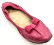 画像2: OLD FERRAGAMO(オールドフェラガモ/ヴィンテージ)マゼンタピンクレザーリボンバレエフラットシューズ MYJOY 6 1/2M (2)