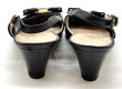 画像12: OLD FERRAGAMO(オールドフェラガモ) ブラックレザーヴァラリボンバックストラップパンプス 8C (12)