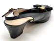 画像8: OLD FERRAGAMO(オールドフェラガモ) ブラックレザーヴァラリボンバックストラップパンプス 8C (8)