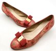 画像15: OLD FERRAGAMO(オールドフェラガモ) レッドレザーヴァラリボンパンプス(リカラー&ペイント) 7C (15)