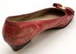 画像6: OLD FERRAGAMO(オールドフェラガモ) レッドレザーヴァラリボンパンプス(リカラー&ペイント) 7C (6)