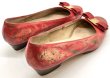 画像14: OLD FERRAGAMO(オールドフェラガモ) レッドレザーヴァラリボンパンプス(リカラー&ペイント) 7C (14)
