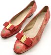 画像11: OLD FERRAGAMO(オールドフェラガモ) レッドレザーヴァラリボンパンプス(リカラー&ペイント) 7C (11)