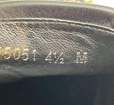 画像2: OLD FERRAGAMO(オールドフェラガモ)ブラックレザー×シルバースタッズスリッポンスニーカー 4 1/2M