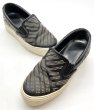 画像13: OLD FERRAGAMO(オールドフェラガモ)ブラックレザー×シルバースタッズスリッポンスニーカー 4 1/2M (13)