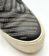 画像6: OLD FERRAGAMO(オールドフェラガモ)ブラックレザー×シルバースタッズスリッポンスニーカー 4 1/2M (6)