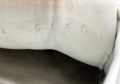 画像2: OLD FERRAGAMO(オールドフェラガモ) ホワイトレザーレースアップスニーカー 6C