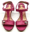 画像9: OLD FERRAGAMO(オールドフェラガモ)マゼンタピンクレザー×シルバーガンチーニ金具付きサンダル 6C (9)