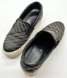 画像16: OLD FERRAGAMO(オールドフェラガモ)ブラックレザー×シルバースタッズスリッポンスニーカー 4 1/2M (16)