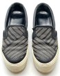 画像7: OLD FERRAGAMO(オールドフェラガモ)ブラックレザー×シルバースタッズスリッポンスニーカー 4 1/2M (7)