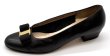 画像3: OLD FERRAGAMO(オールドフェラガモ) ブラックレザーヴァラリボンパンプス 7 1/2C (3)