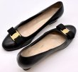 画像18: OLD FERRAGAMO(オールドフェラガモ) ブラックレザーヴァラリボンパンプス 7 1/2C (18)