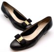 画像15: OLD FERRAGAMO(オールドフェラガモ) ブラックレザーヴァラリボンパンプス 7 1/2C (15)