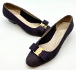 画像14: OLD FERRAGAMO(オールドフェラガモ) ブルーパープルスエードヴァラリボンパンプス 5 1/2C (14)