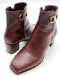 画像8: OLD FERRAGAMO(オールドフェラガモ)ボルドーレザーガンチーニ金具付きショートブーツ 7 1/2 (8)