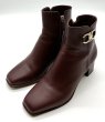 画像6: OLD FERRAGAMO(オールドフェラガモ)ボルドーレザーガンチーニ金具付きショートブーツ 7 1/2 (6)