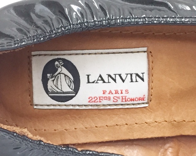 LANVIN PARIS パテントレザー バレエシューズ