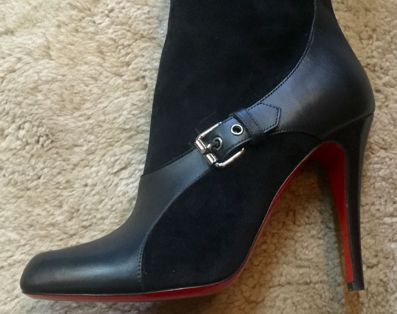 カラーブラックLouboutin ルブタン 38 24cm Black OpenToe 226