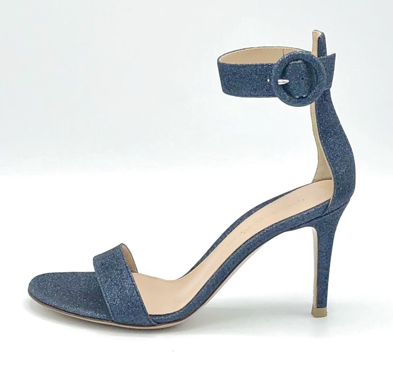 サンダルGianvito Rossi サンダル 38(24.5cm位) 紺