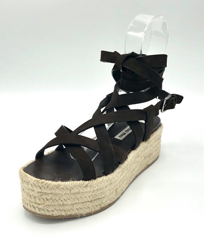 miumiu platform lace-up espadrilles | hartwellspremium.com